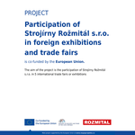 ROZMITAL in Europe: we participated in five prestigious international exhibitions thanks to EU support