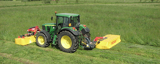Front mower SC-301 and side mower SD-300, both without a conditioner